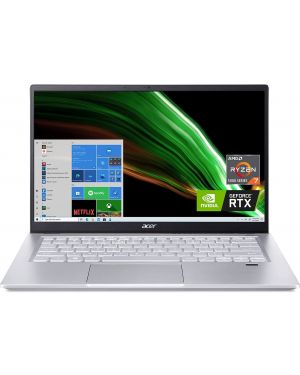 Acer Swift X SFX14-41G-R1S6 Creator Laptop | 14 inch Full HD 100% sRGB | AMD Ryzen 7 5800U | NVIDIA RTX 3050Ti Laptop GPU | 16GB LPDDR4X | 512GB NVMe SSD | Wi-Fi 6 | Backlit Keyboard | Windows 10 Home
