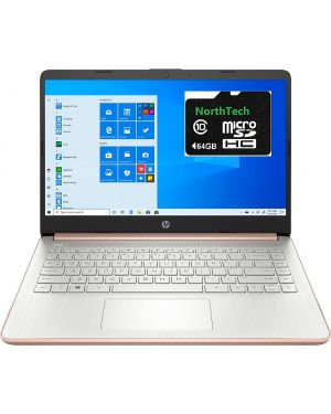 2021 Newest HP Stream 14-inch HD Laptop, Intel N4020 up to 2.8 G, 4G RAM, 128G Space(64G eMMC+64G TechCool SD), WiFi, Webcam, Bluetooth, HDMI, Windows 10 S, Office 365 Personal for 1 Year, Rose Gold