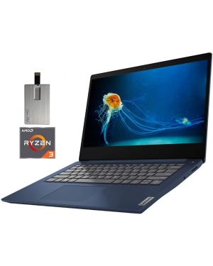  2021 Lenovo IdeaPad 3 14 inch FHD Laptop Computer, AMD 3rd Gen Ryzen 3-3250U, 8GB RAM, 1TB HDD, AMD Radeon Vega 3, Dolby Audio, HD Webcam, HDMI, Windows 10 S, Abyss Blue, 32GB SnowBell USB Card